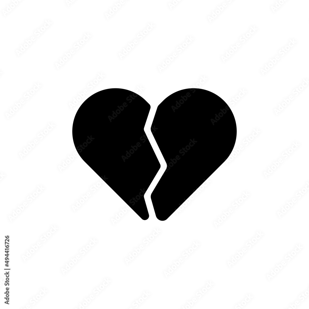 Broken heart icon Broken heart icon