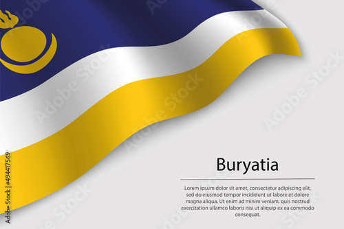 Wave flag of Buryatia is a region of Russia