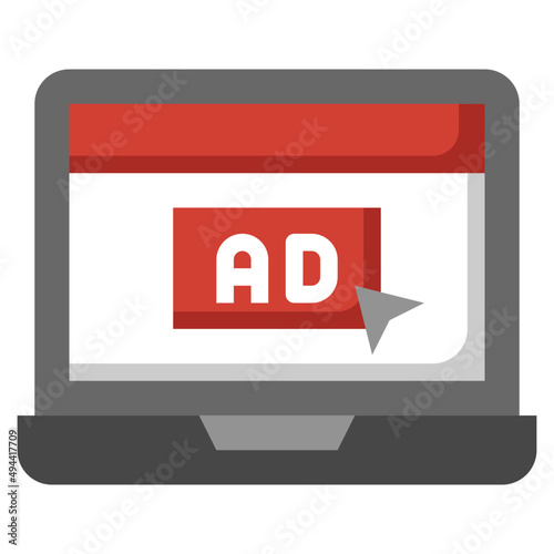 ONLINE ADVERTISING flat icon,linear,outline,graphic,illustration