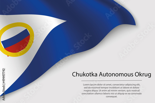 Wave flag of Chukotka Autonomous Okrug is a region of Russia