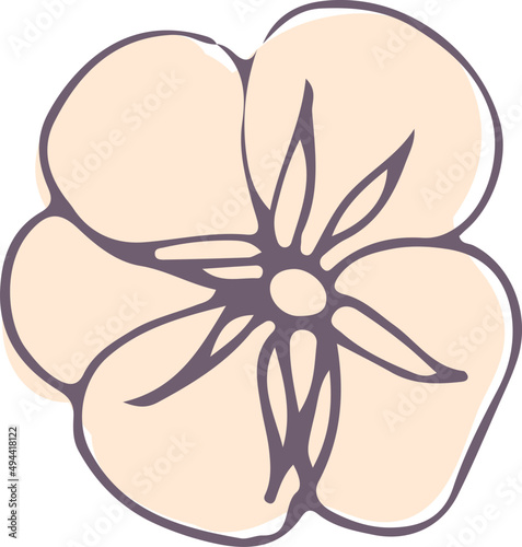 Delicate Flower Hand Drawn Illustration