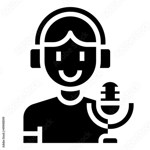 BROADCASTER glyph icon,linear,outline,graphic,illustration