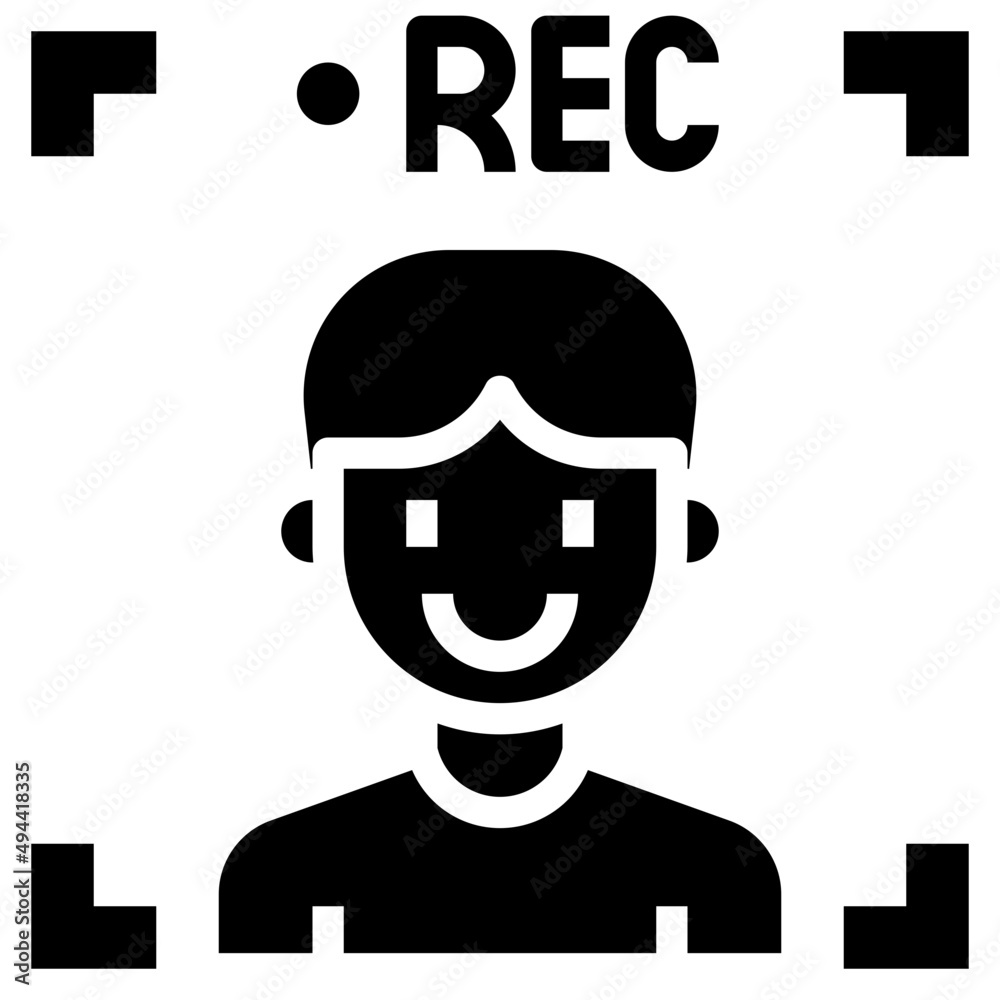 VIDEO RECORDING glyph icon,linear,outline,graphic,illustration VIDEO RECORDING glyph icon,linear,outline,graphic,illustration