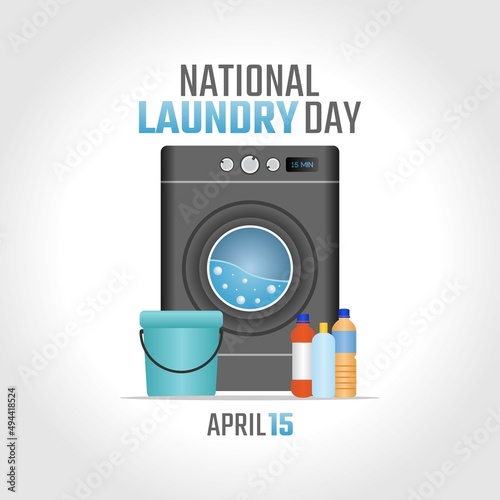 vector graphic of national laundry day good for national laundry day celebration. flat design. flyer design.flat illustration.
