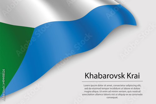 Wave flag of Khabarovsk Krai is a region of Russia