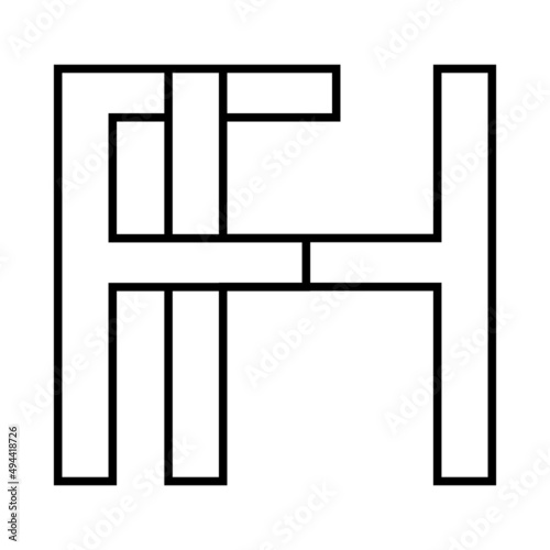 Logo sign, fh hf icon, nft ...
