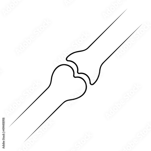 Bone joint icon, articular ...