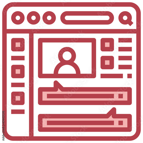 COMMENTS red line icon,linear,outline,graphic,illustration