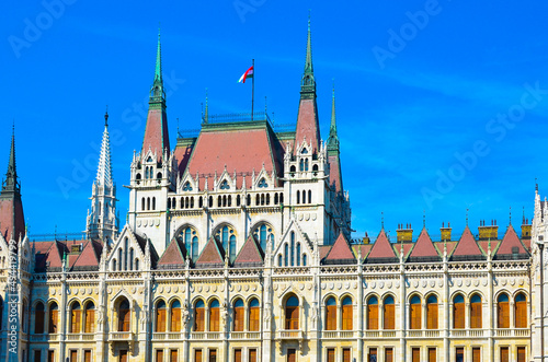 Hungarian parliament in Budapest at summer