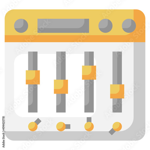 AUDIO MIX flat icon,linear,outline,graphic,illustration