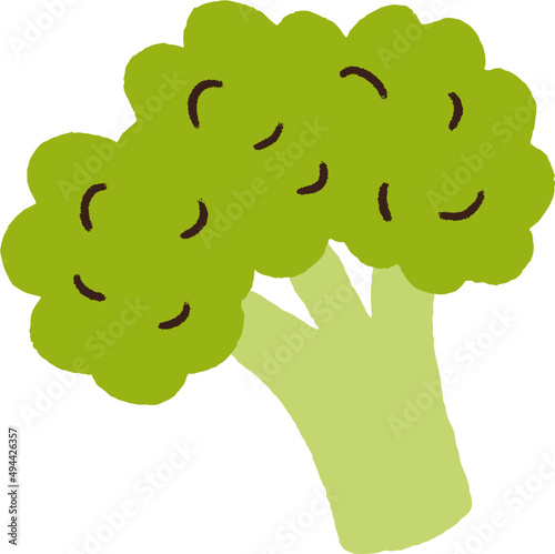 Broccoli Hand Drawn Cartoon Illustration