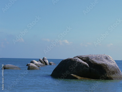 rocks and sea
