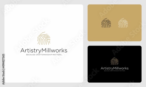 wooden house logo