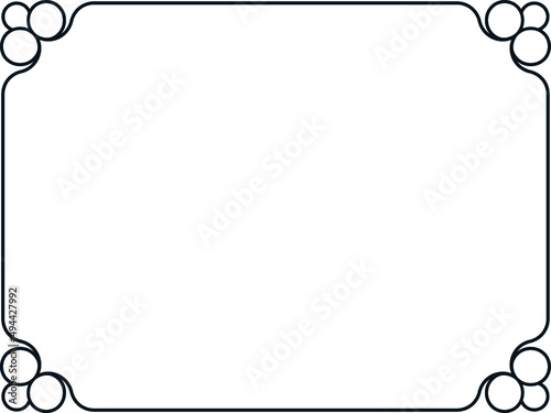 Vector background with psychedelic style border frame. Rectangular horizontal billboard, web banner, card, plaque, signboard, sticker or label