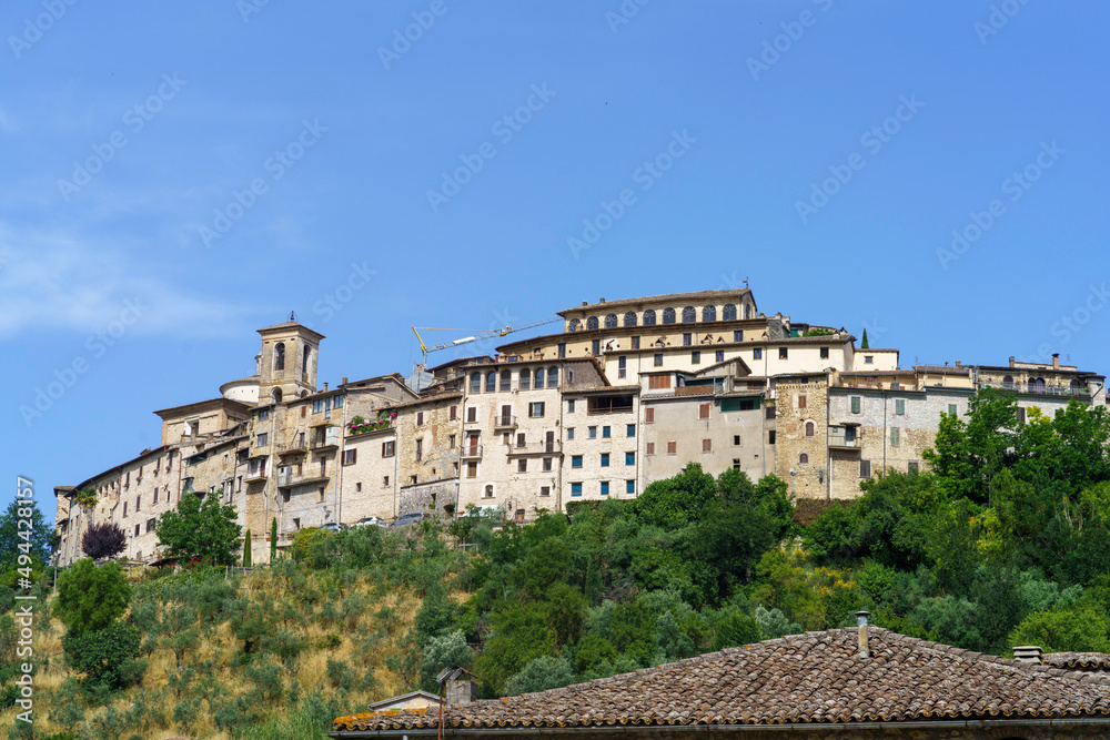 View of Contigliano, historic town in Rieti province
