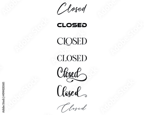 Closed in the 7 different creative lettering style
