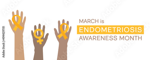 National Endometriosis Awareness Month march info graphic