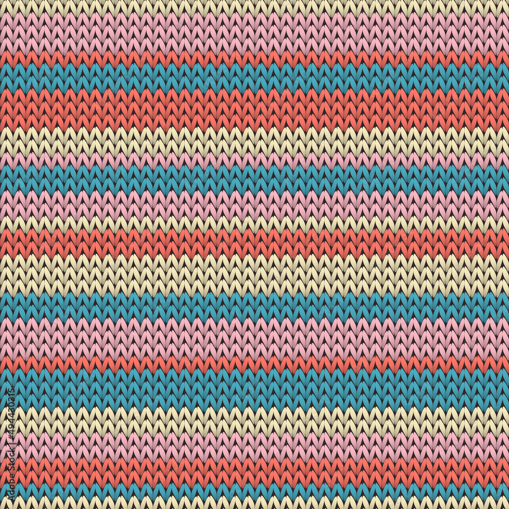 Cozy horizontal stripes knit texture geometric