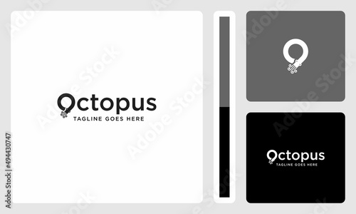 logo initials O octopus