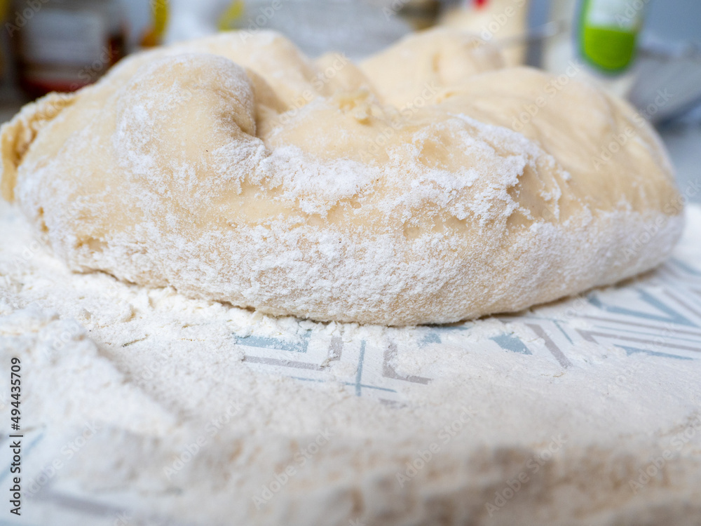 the process of making buns. Raw dough. the process of making buns. Raw dough.