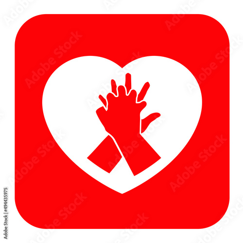 heart cpr medical icon vector design	
