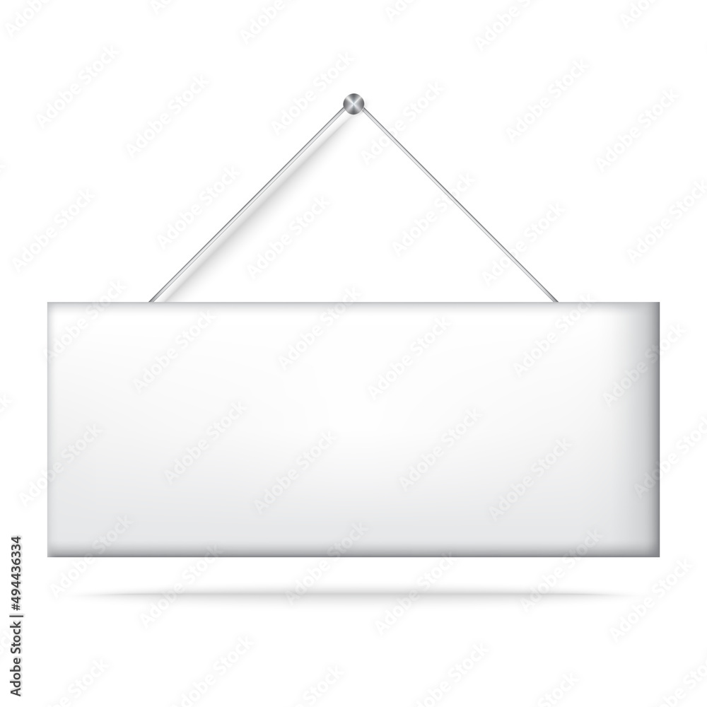 Realistic banner for paper design, signboard on white background. Vector EPS 10 Realistic banner for paper design, signboard on white background. Vector EPS 10