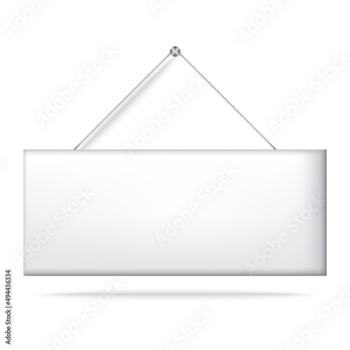 Realistic banner for paper design, signboard on white background. Vector EPS 10