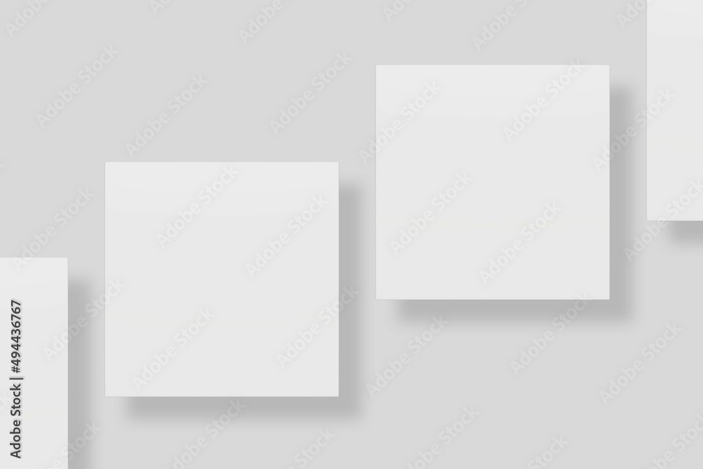 Blank paper for mockup. 3D Render. Blank paper for mockup. 3D Render.