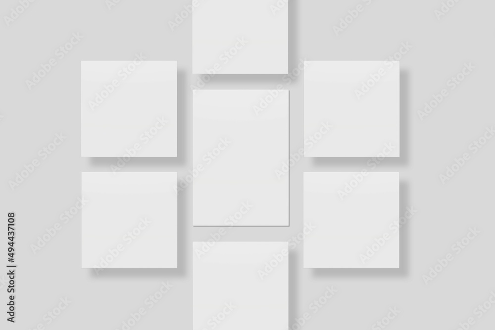 Blank paper for mockup. 3D Render. Blank paper for mockup. 3D Render.