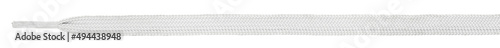 White fabric shoelaces isolated on white background. close-up