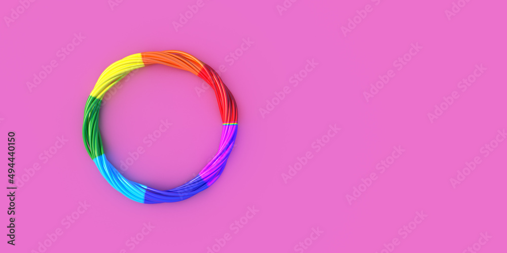 Circle round red green yellow purple blue orange rainbow colorful pink violet background copy space symbol gay pride lesbian lgbtq+ homosexual,bisexual right love human marriage freedom.3d render Circle round red green yellow purple blue orange rainbow colorful pink violet background copy space symbol gay pride lesbian lgbtq+ homosexual,bisexual right love human marriage freedom.3d render