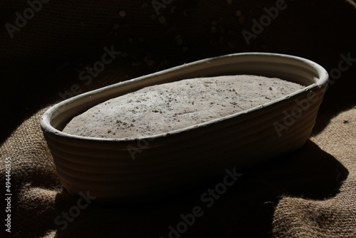 handmade brad, concept of traditional bread baking methods, selective focus