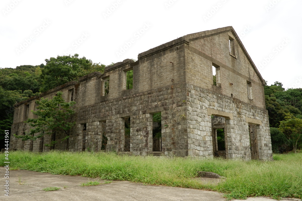 Ruins of a factory during the war