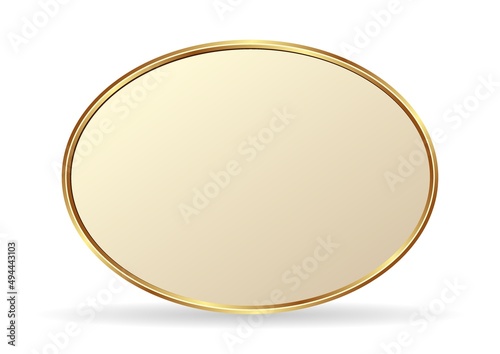 gold plate on white background