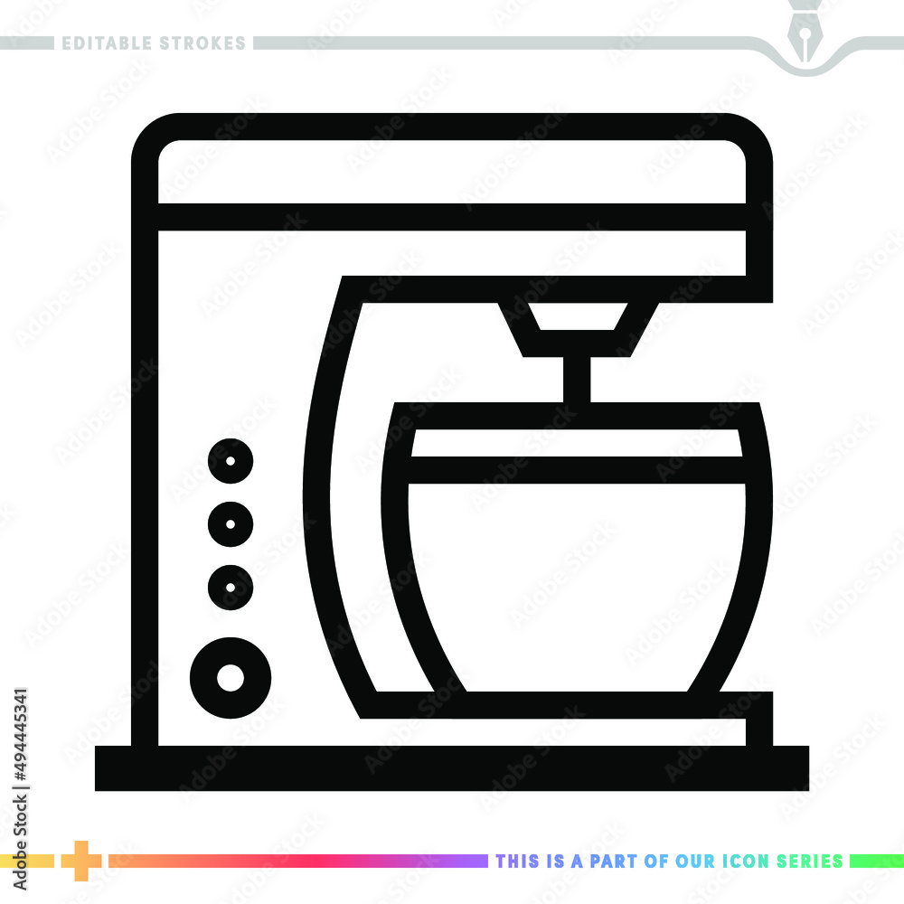 Line icon for kitchen blenders illustrations with editable strokes. This vector graphic has customizable stroke width. Line icon for kitchen blenders illustrations with editable strokes. This vector graphic has customizable stroke width.