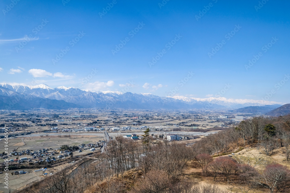 長野県松本市のアルプス公園からの眺め 長野県松本市のアルプス公園からの眺め