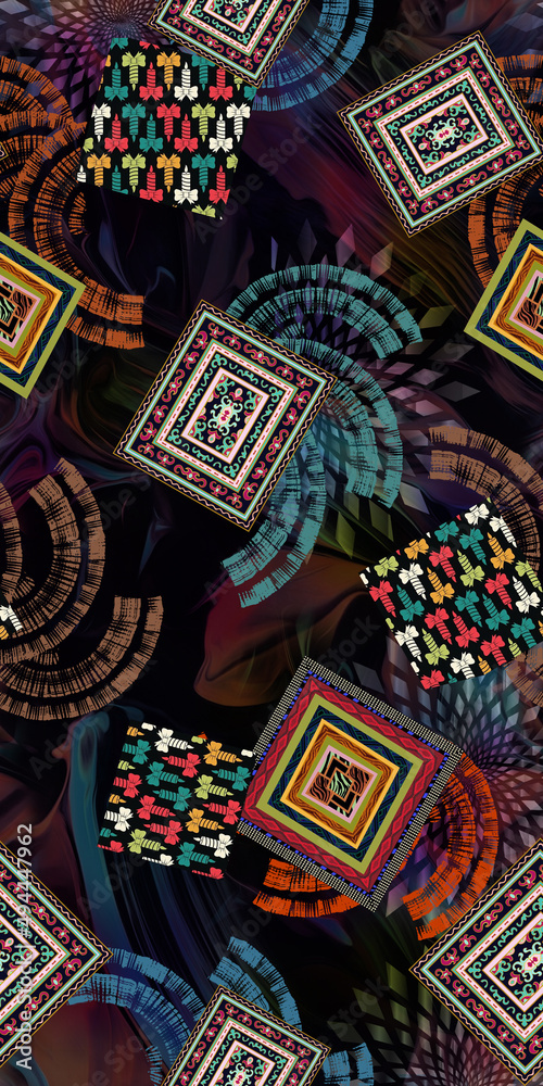 custom made wallpaper toronto digitalabstract artwork with a mix of ornaments and paislay