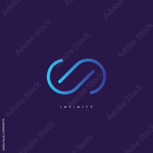 Gradient Infinity Symbol logotype vector design template