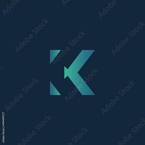 Initial Letter K logo vector design template