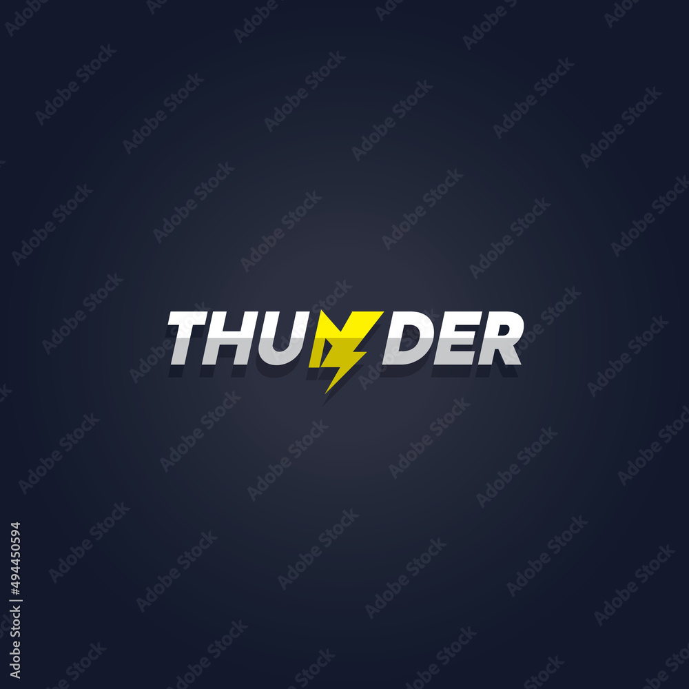 Thunders E Sport logo vector design illustration
