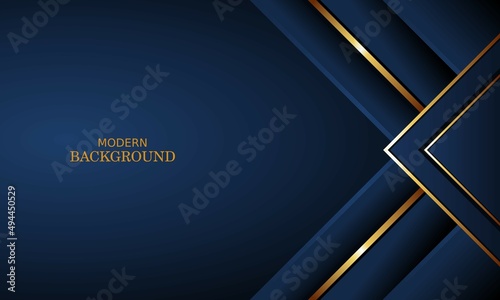 dark blue luxury premium background and gold line.