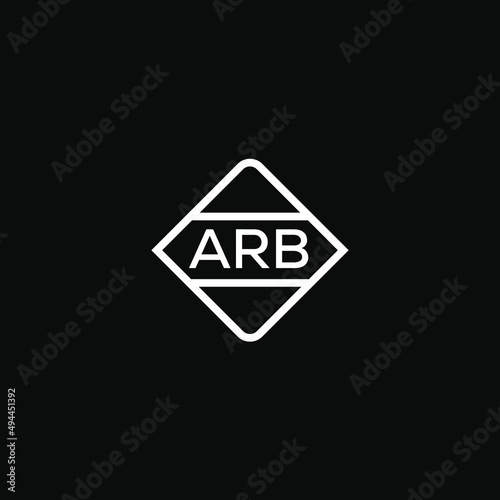 ARB letter design for logo and icon.ARB monogram logo.vector illustration with black background. photo