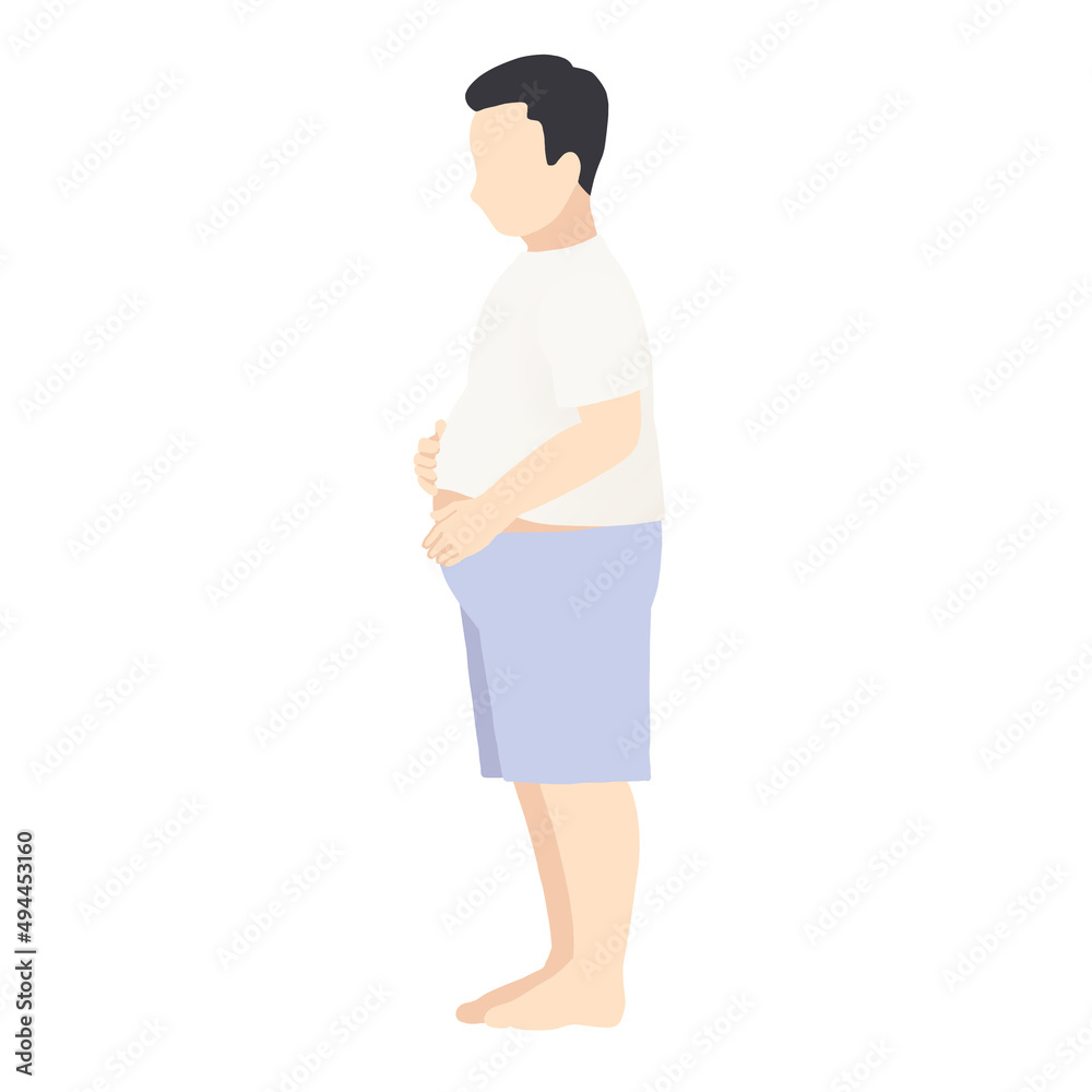 Fototapeta premium ウエストが気になる男性
