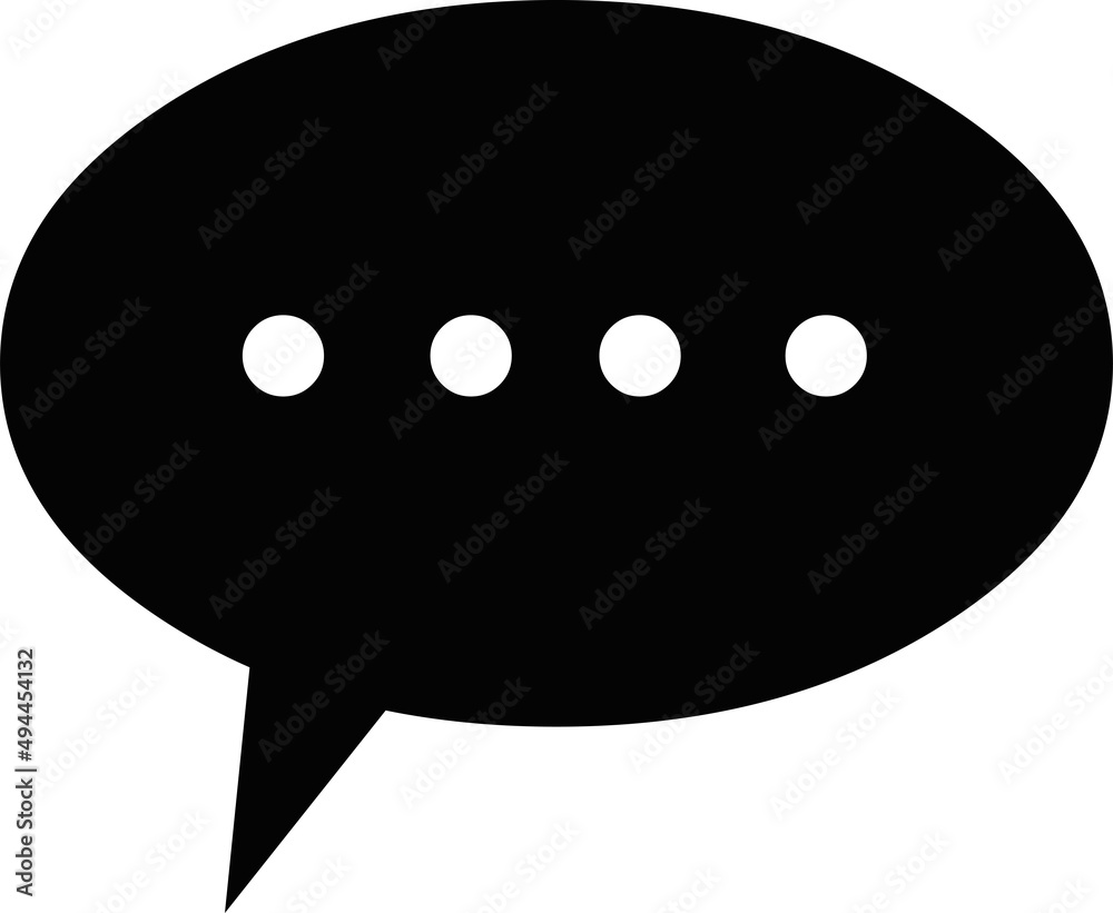 Vector illustration of a speech bubble icon Vector illustration of a speech bubble icon