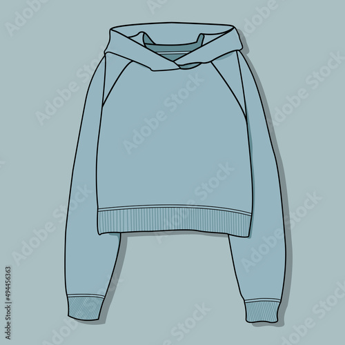 sky blue vector hoodie illustration