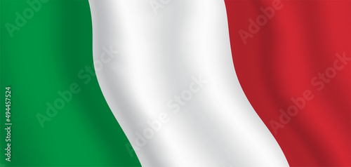 Italy flag horizontal background. Italy flag vector banner with copy space.