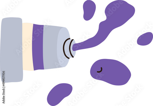 Paint Tube Colored Illustration