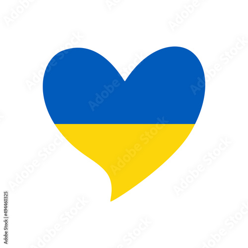 Free Download Ukrainian flag in shape of heart on white background. Ukrainian symbol.  - GFXLoad