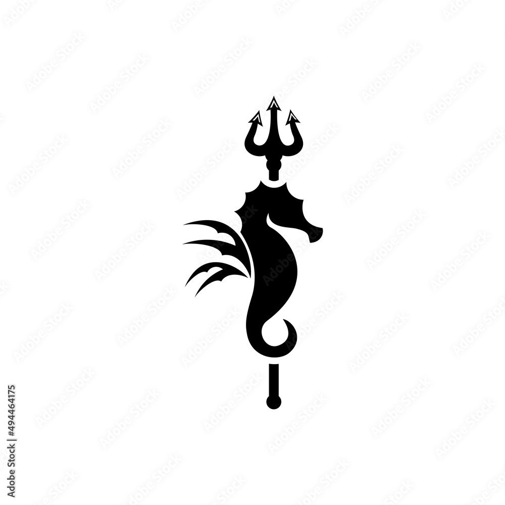 Knight of the Sea logo design vector template. Knight of the Sea logo design vector template.