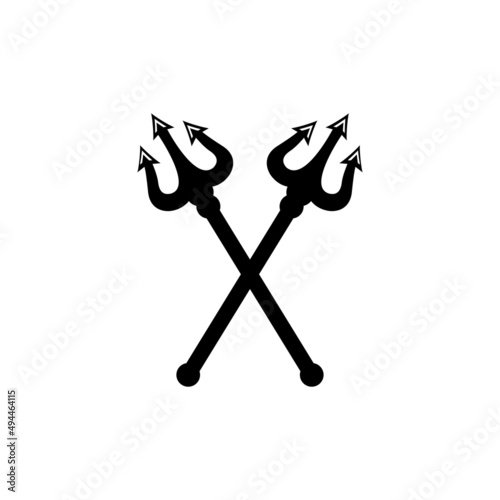 Trident Neptune Poseidon icon logo design